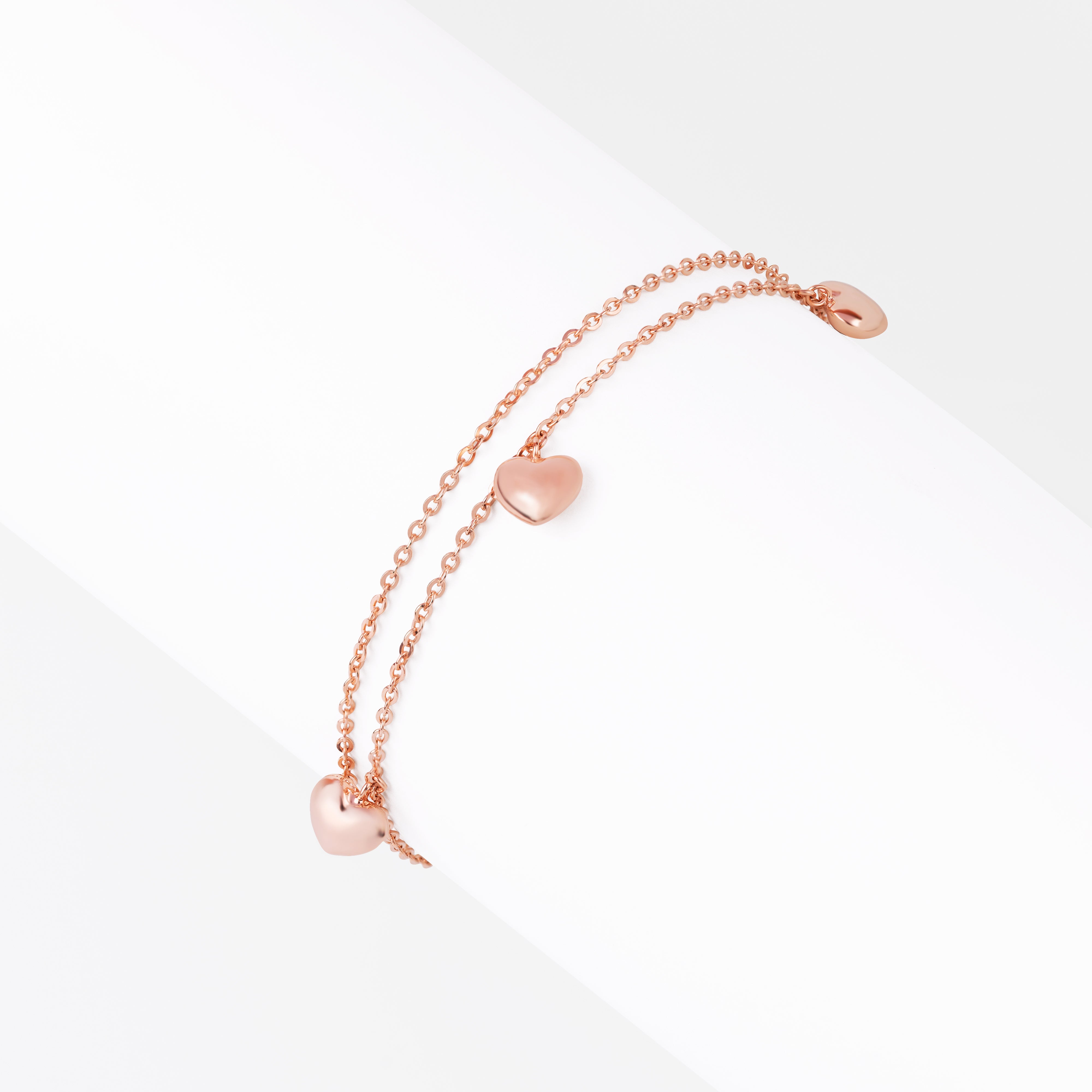 Double Chain Heart Bracelet