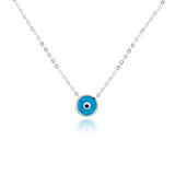 Created Opal Evil Eye Necklace