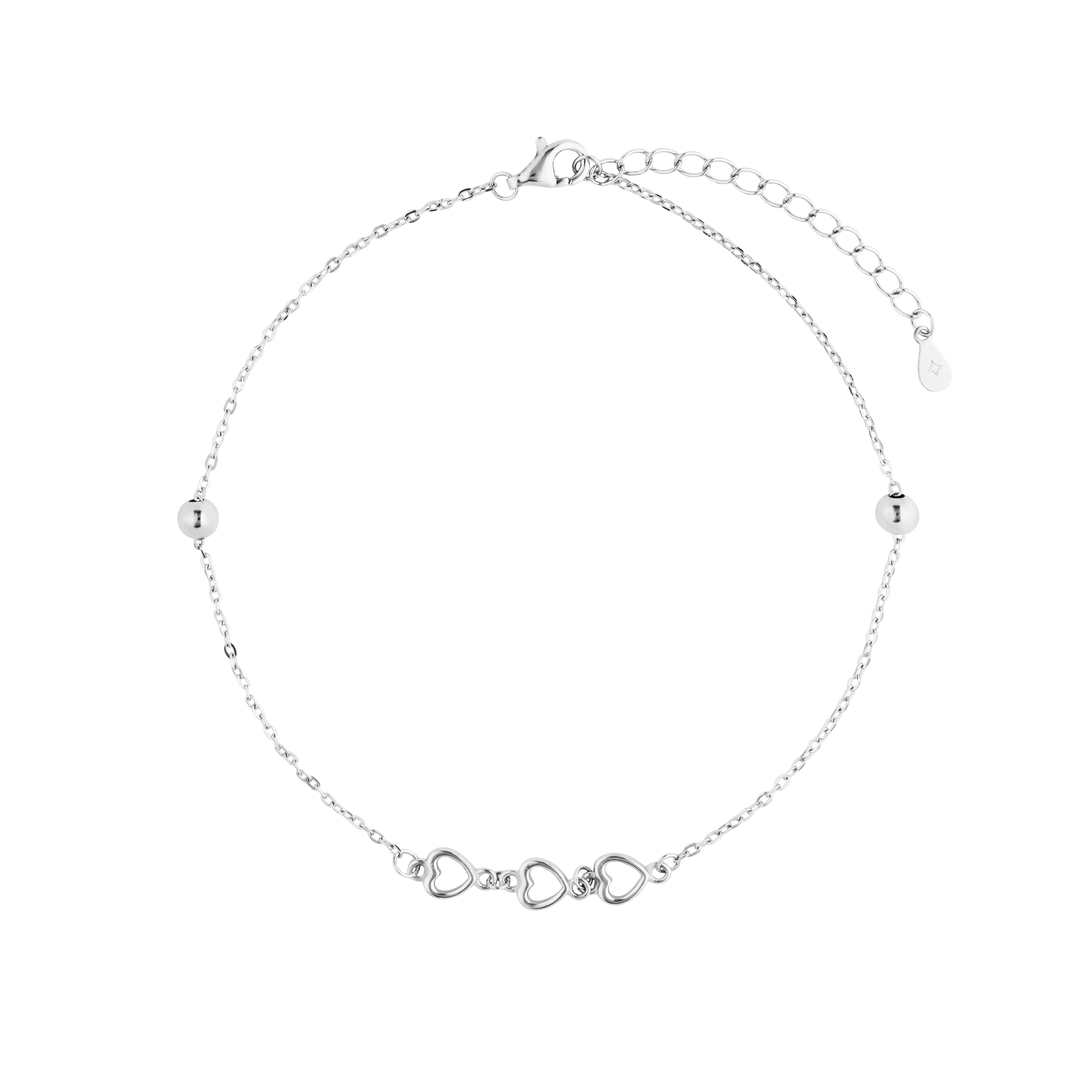 Triple Heart Anklet