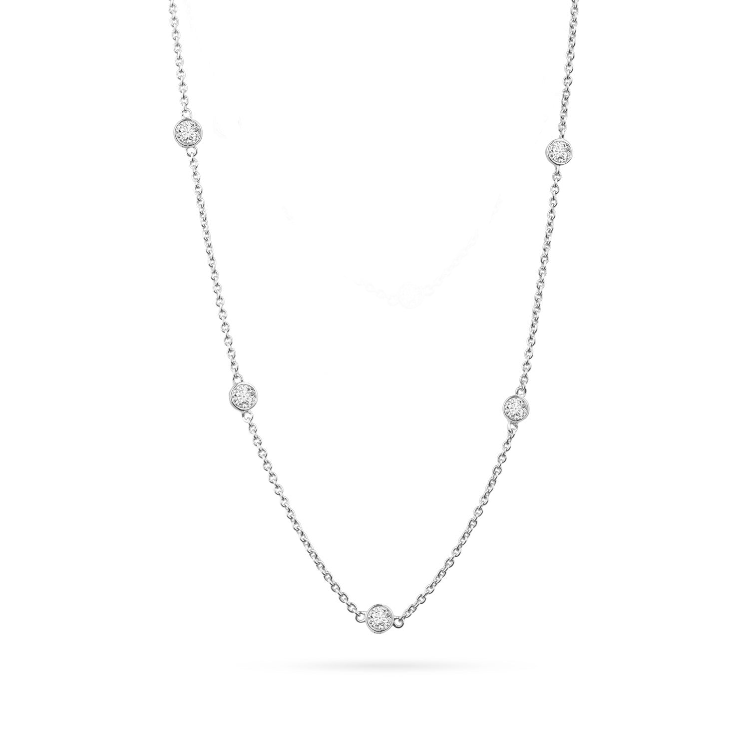 Bezel-set Long Necklace