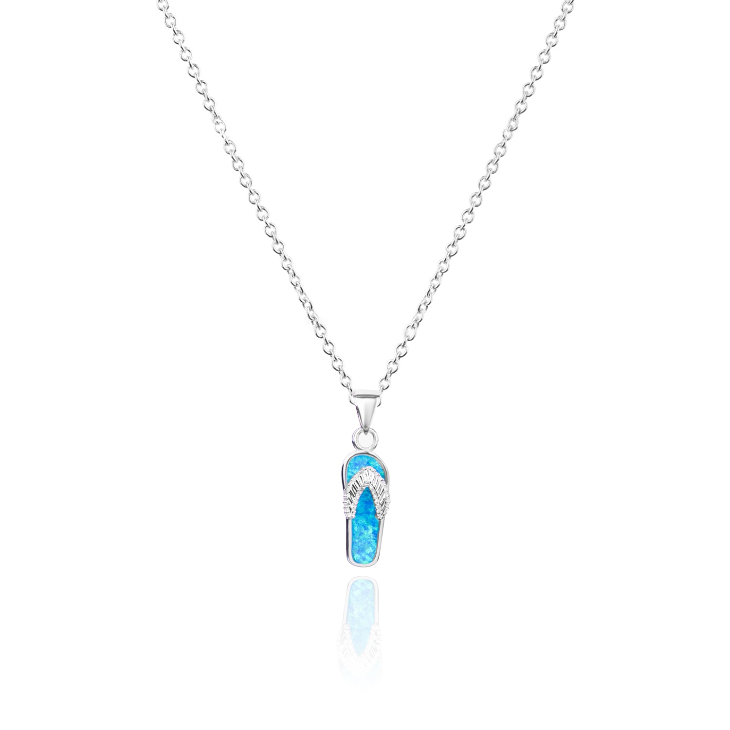 Sandy Blue Sole Necklace