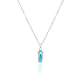 Sandy Blue Sole Necklace