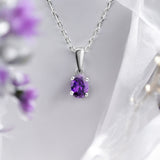 Regal Amethyst CZ Necklace