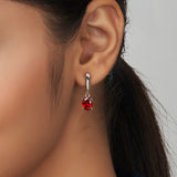 Fiery Garnet CZ Earrings