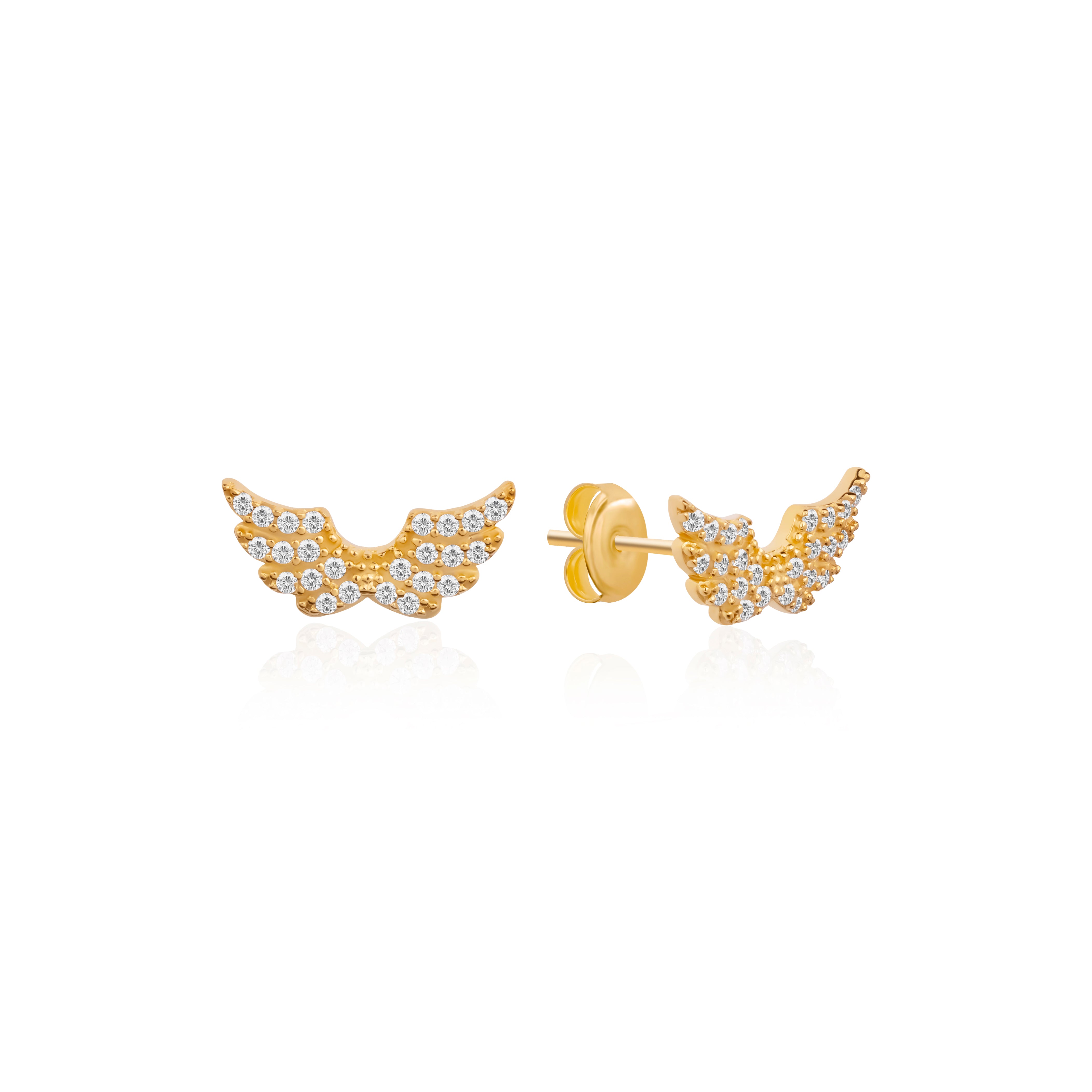 Tiny Sparkly Wings Studs