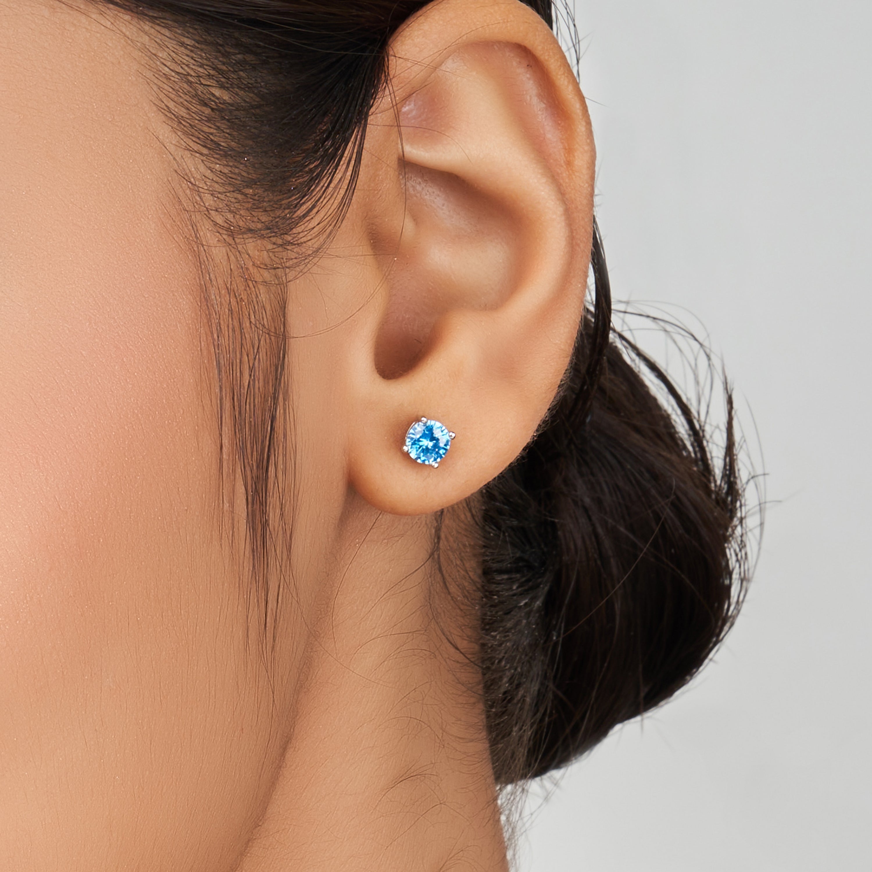 Diva Blue Topaz CZ Studs