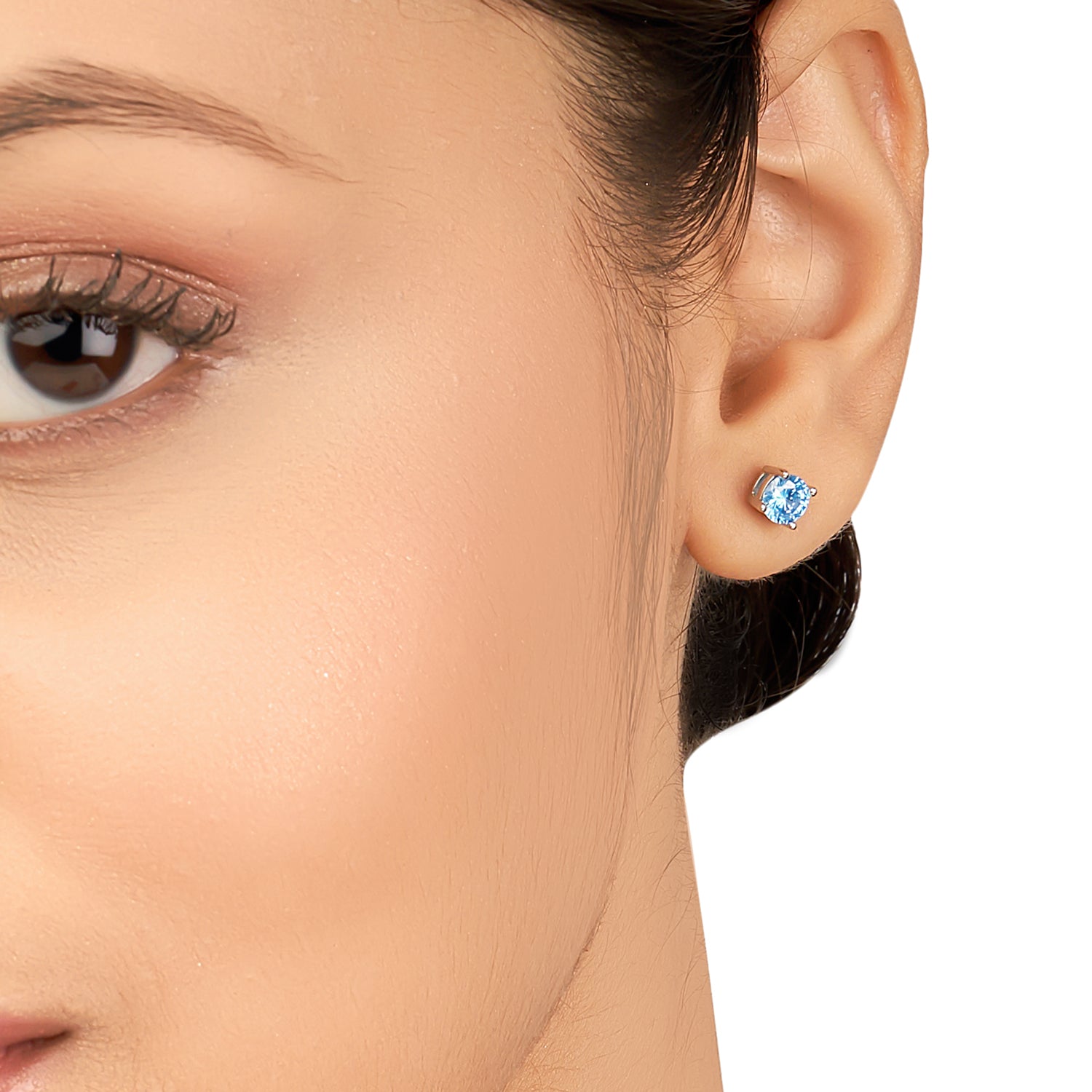 Diva Blue Topaz CZ Studs