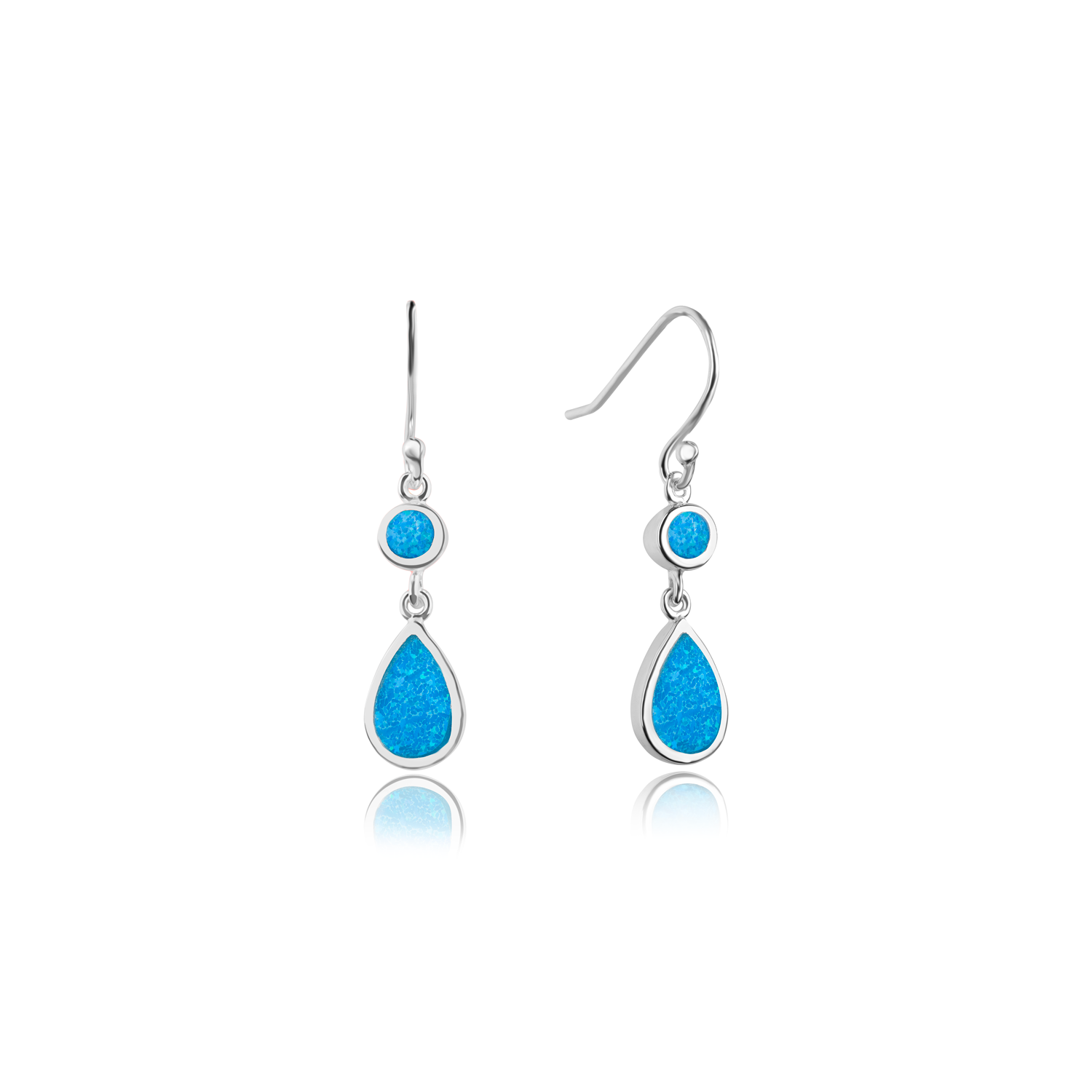 Cool Blue Teardrop Earrings