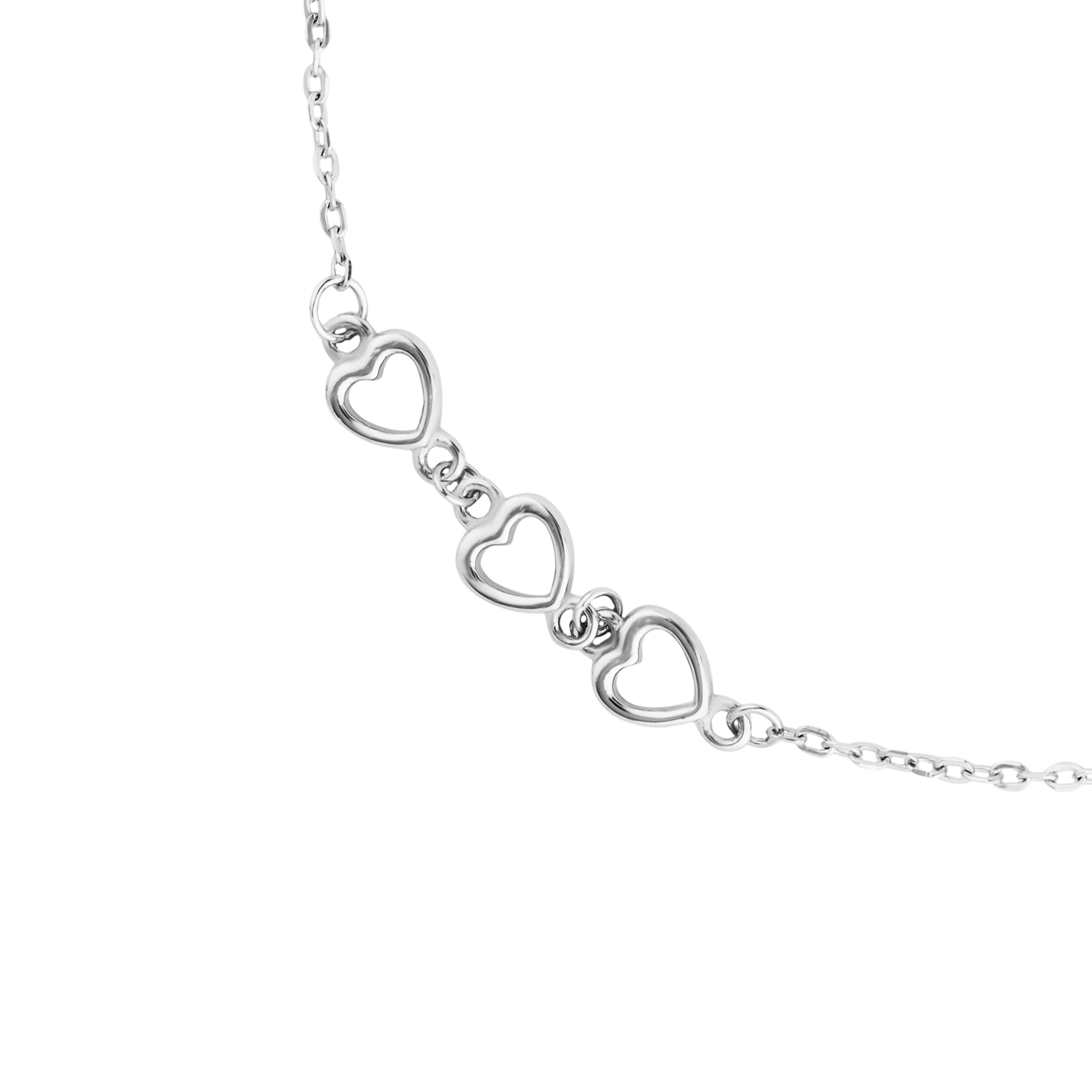 Triple Heart Anklet