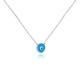 Created Opal Evil Eye Necklace