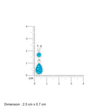 Cool Blue Teardrop Necklace