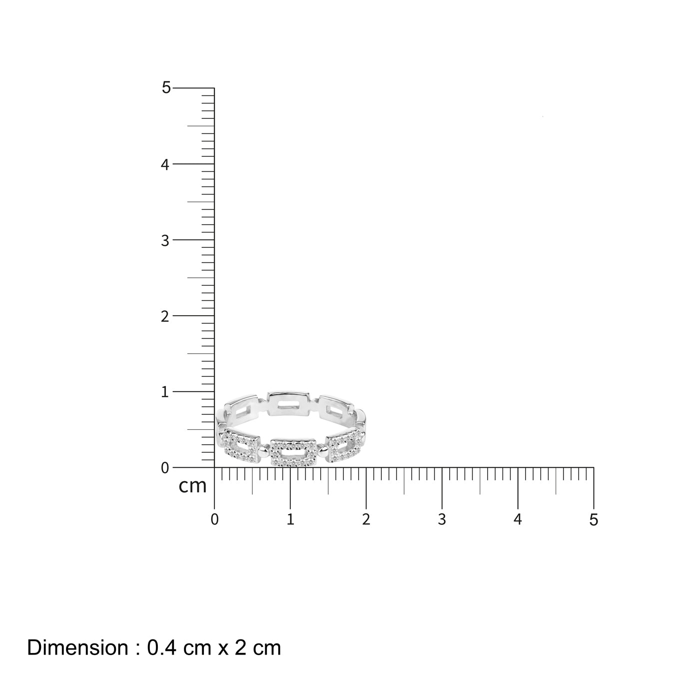 Glimmery Links Ring