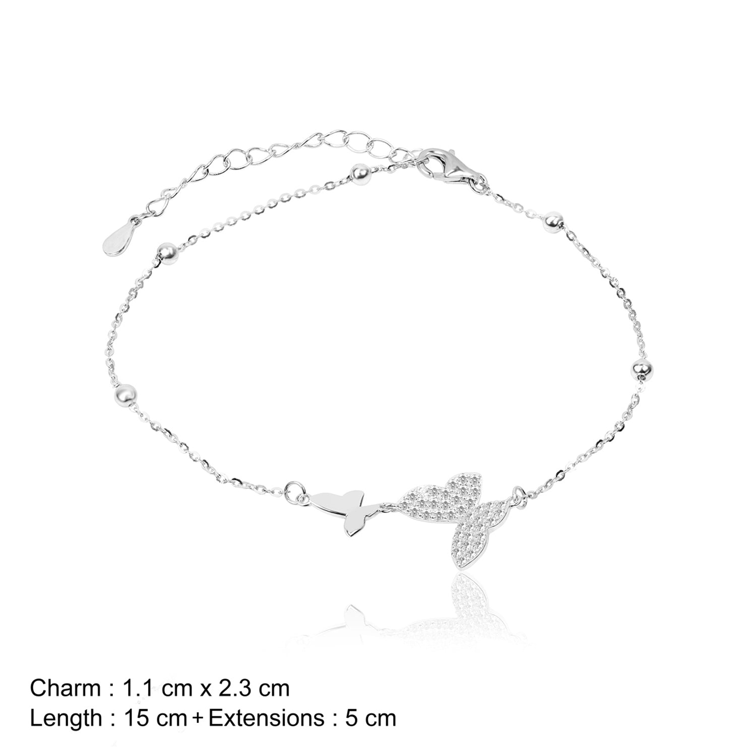 Butterfly Duo Charm Bracelet