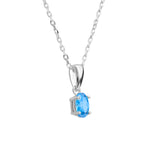 Serene Blue Topaz CZ Necklace