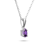 Regal Amethyst CZ Necklace