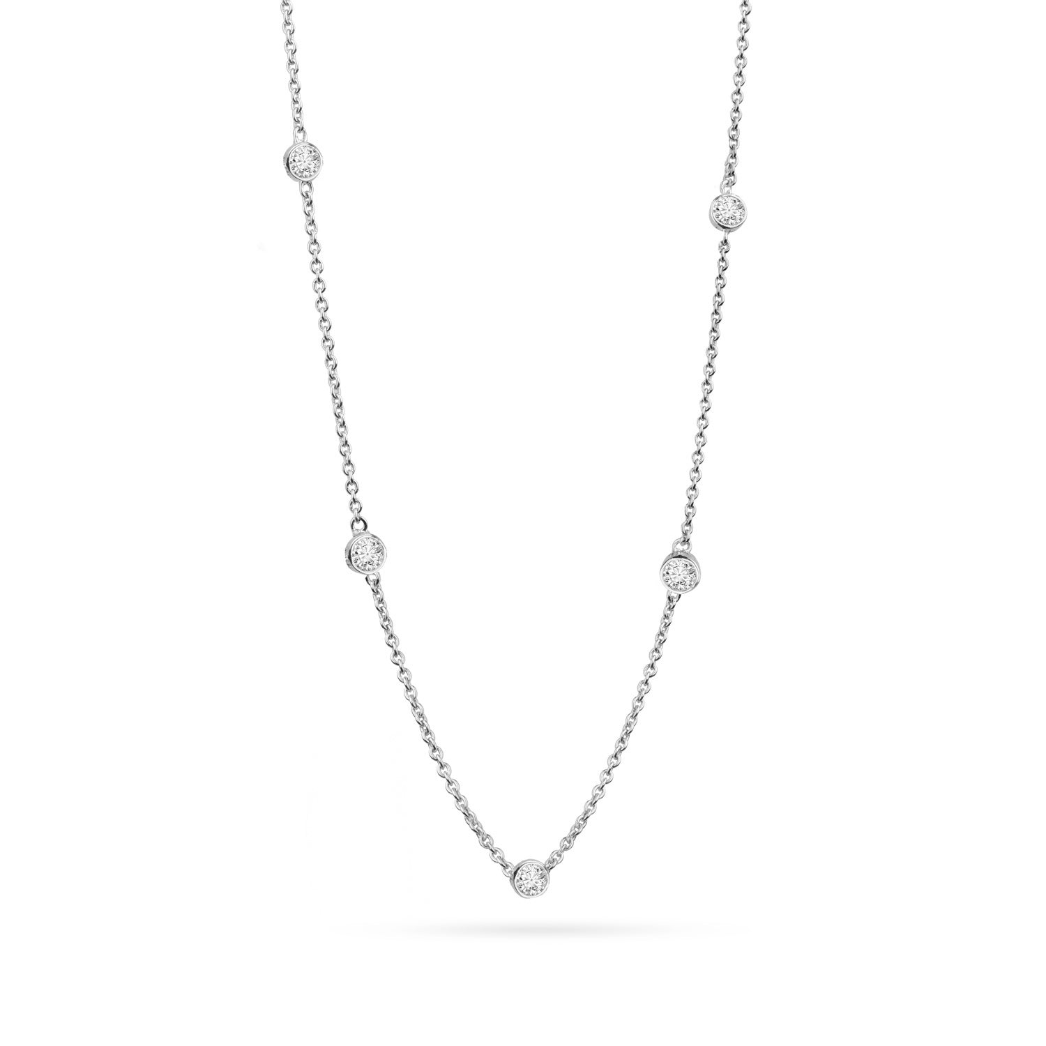 Bezel-set Long Necklace