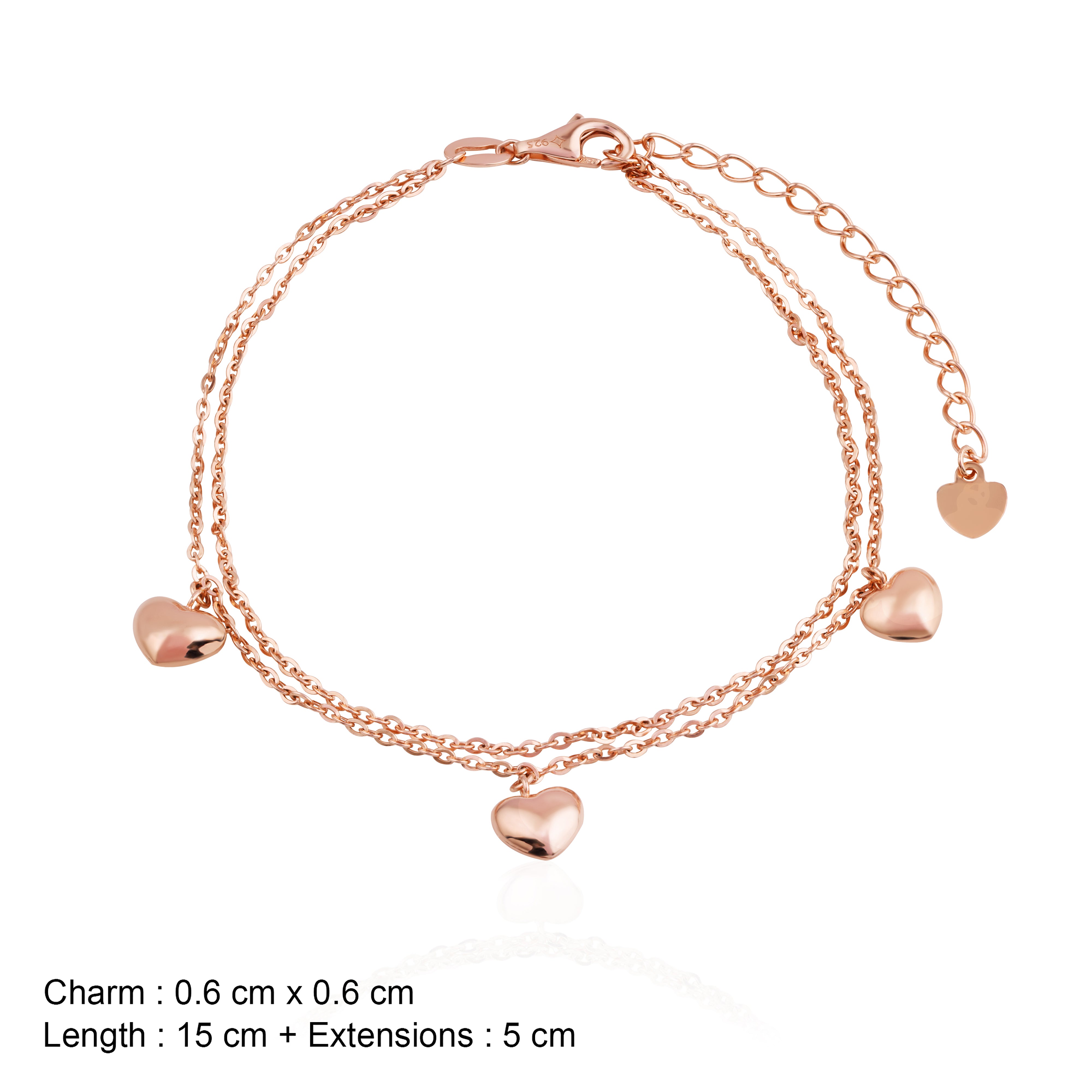 Double Chain Heart Bracelet