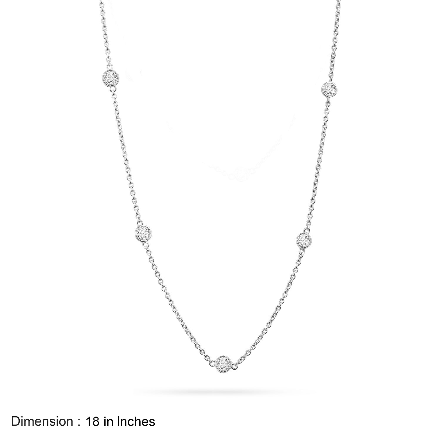 Bezel-set Long Necklace