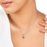 Fiery Garnet CZ Necklace